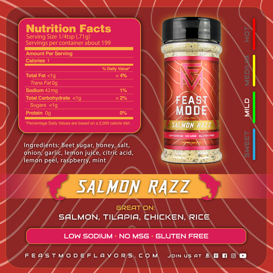 FEAST MODE FLAVORS | SALMON RAZZ | GOURMET MEAL PREP SEASONING – Feast ...