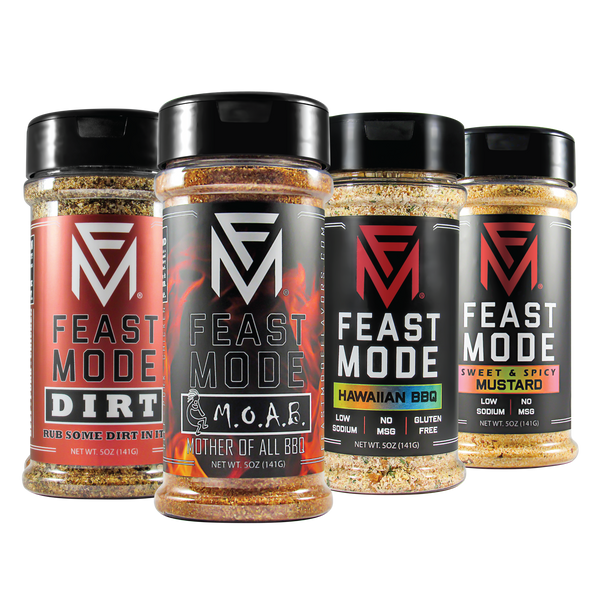 Feast Mode Flavors | Big Boy BBQ 4 Pack | Meal Prep Seasonings