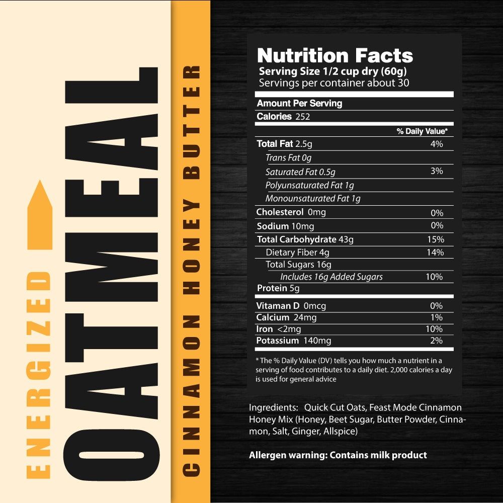 Energized Oatmeal | Cinnamon Honey Butter