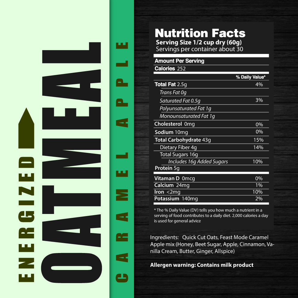 Energized Oatmeal | Caramel Apple