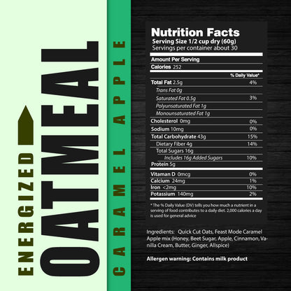 Energized Oatmeal | Caramel Apple